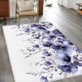 thumbnail image 3 of Purple Blooms Floral Kitchen Runner Rug 2.7x5 Washable Runners for Hallway Non Slip Farmhouse Spring Flowers Botanical Large Area Rug Indoor Floor Carpet for Bathroom Laundry Entryway Bedroom, 3 of 8
