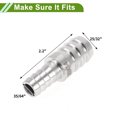 thumbnail image 4 of Unique Bargains 25/32"x35/64" Hose Barb Fittings for Air Water Oil Gas Fuel Reducing Splicer Mender Barb Stainless Steel 1 Set with Clamps, 4 of 6