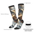 thumbnail image 4 of Fotbe Wolf Family Winter Wonderland Calcetas Divertidas Estampadas para Hombre y Mujer, Calcetas de Algodón hasta la Rodilla para Caminar, Correr, Enfermería y Embarazo, 4 of 6