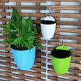thumbnail image 3 of Monstrate Maceta de autorriego ABS con especial para colgar en la pared, duradera y práctica para autorriego Jardín y Patio Blanco Medio 14*15cm, 3 of 6