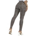 thumbnail image 5 of Tregging Skinny Pants With Zipper Pockets - Khaki, Black, Camel Plaid, 5 of 9