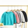 thumbnail image 5 of LIJCC Girls Boys Sweater Crewneck Long Sleeve Solid Color Pullover Tops Letter Pattern Sweatshirt Fall Winter School Cute Trendy Clothes, 5 of 5