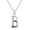 B, variant on Sterling Silver Plated Necklace Women Pendant Initial Letter Alphabet B375-B