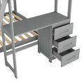 thumbnail image 6 of Abrihome Twin over Full Bunk Bed with Built-in Desk and Three Drawers,Gray, 6 of 7