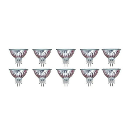 300w Halogen Floodlight - Pack Of 10 50MR16//FL 50Watt, 12 Volt, MR16, 12V, EXN 50W GU5.3 Bi-Pin Base, Halogen Flood Light Bulb