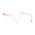 thumbnail image 4 of Kids Round Horn Rim Blue Light Blocking Computer Glasses Light Pink, 4 of 4