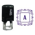 thumbnail image 1 of Printtoo Alphabet A Monogram Initial Square Swirl Border Self Inking Rubber Stamp Office Stationary, 1 of 7