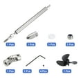 thumbnail image 4 of Drive Shaft W Propeller and Universal Joint, L130mm Shaft, L80mm Sleeve, D36mm Three Propeller, Fit for 5 mm Motor Shaft, 4 of 7
