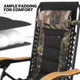 thumbnail image 4 of MoNiBloom Patio Zero Gravity Chair Set of 2, Folding Adjustable Reclining Beach Lawn Lounger with Pillow and Cup Holder, Jungle, 4 of 11