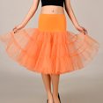 thumbnail image 2 of Aellinatey Women 50s Vintage Tulle Flared Petticoat Solid Color Half Slip Tutu Underskirt, 2 of 20
