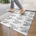thumbnail image 4 of White Chicken Sketch Pattern Door Rugs,Washable Non Slip Door Mats Indoor,Decorative Door Mats,Entry Mat Indoor for Entrance,Bedroom,Kitchen,Bathroom,17"x30", 4 of 6
