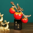 thumbnail image 3 of Persimmon Ornaments, Auspicious Meaning Exquisite Workmanship Persimmon Decoration Resin  For Living Room, 3 of 8