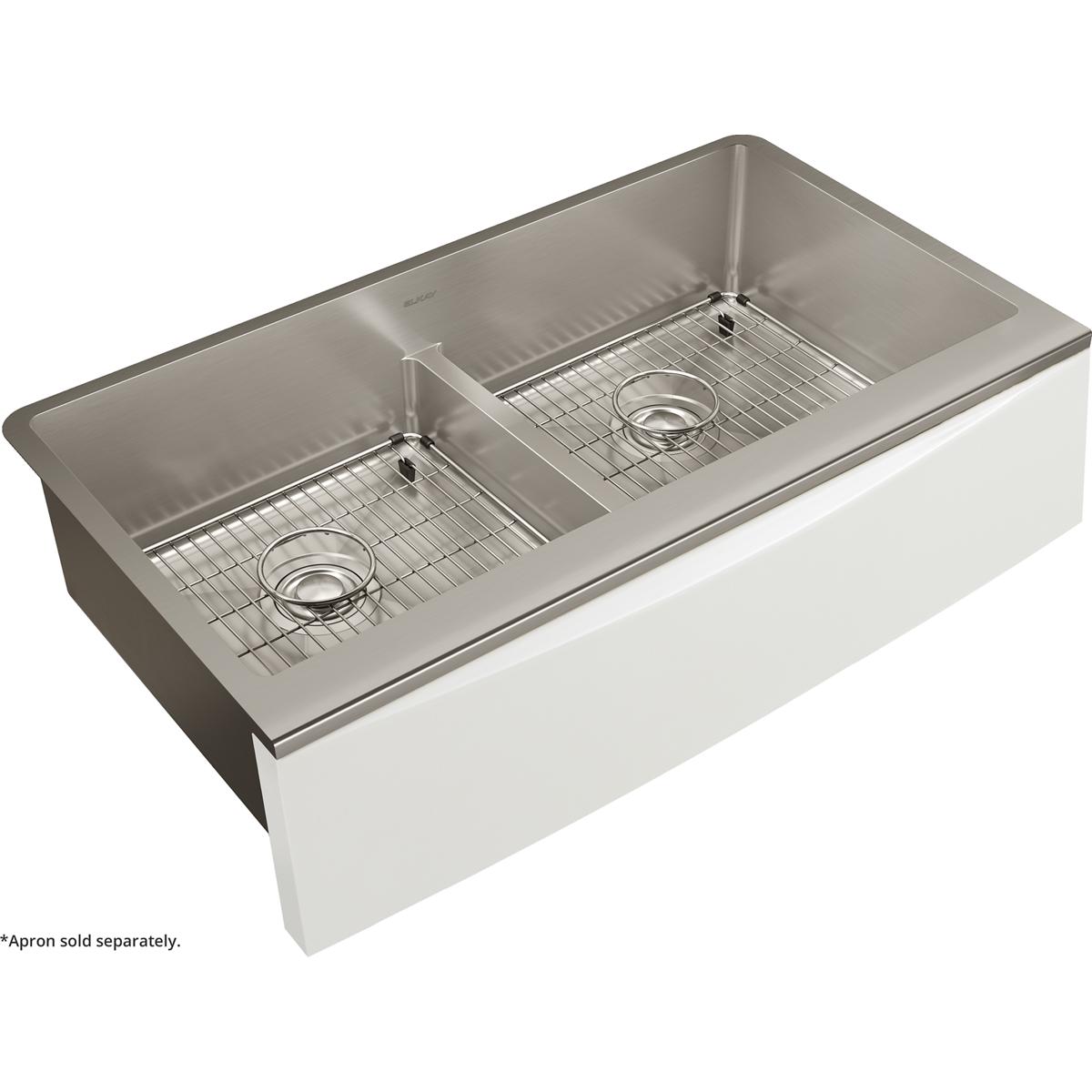 Elkay Crosstown Stainless Steel 337/8" x 17" x 9" Double Bowl