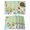 Green, variant on Easter Bunny Placemats Set of 8, Spring Watercolor Eggs Flower Wood Grain Pink Placemats for Dining Table, Place Mats for Kitchen Tabletop, Waterproof Wipeable Dining Table Mats Set
