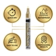 thumbnail image 7 of MMJ Gold Paint Pen for Granite Memorial Lettering Fast Drying Weather Resistant 20ml, 7 of 7