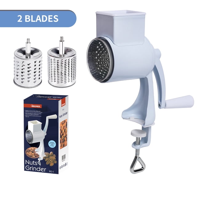 Manual Nut Grinder With Hand Crank Manual Nut Chopper Peanut Grinder Peanut Grinding Crusher Peanut Grinding Machine Multifunctional Nut Crusher For All Nuts Walnut Pecan 160 double sword