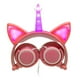 thumbnail image 5 of Auriculares Para Con Y , Diadema LED Intermitente Para Niñas, Rosa, rosa, 5 of 6