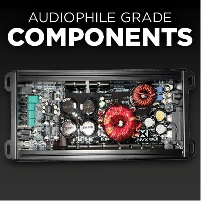 NVX NDA12001 Monoblock Car Amplifier 2400W Peak N-Series Class-D 1-Ohm Stable w/ Remote Bass Knob
