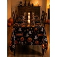 thumbnail image 6 of Halloween Tablecloth,Halloween Decorations, 54x108 Inch Disposable Plastic Table Cover for Rectangle,Pumpkin Spider Ghost Table Cloth for Home Indoor Outdoor Birthday Party Supplies (Black), 6 of 7