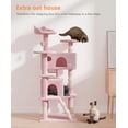 thumbnail image 4 of BestHome Multi-Level Cat Tree & Condo – Sturdy Climbing Tower with Sisal Scratching Posts & Interactive Toys,54inch, Pink, 4 of 6