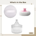 thumbnail image 5 of Body Powder Puff and Container Extra Large, Glass Fiber, Transparent Striped Design, Dusting Powder Container with Puff for Women, Large Capacity, Decorative and Quality, 5 of 5