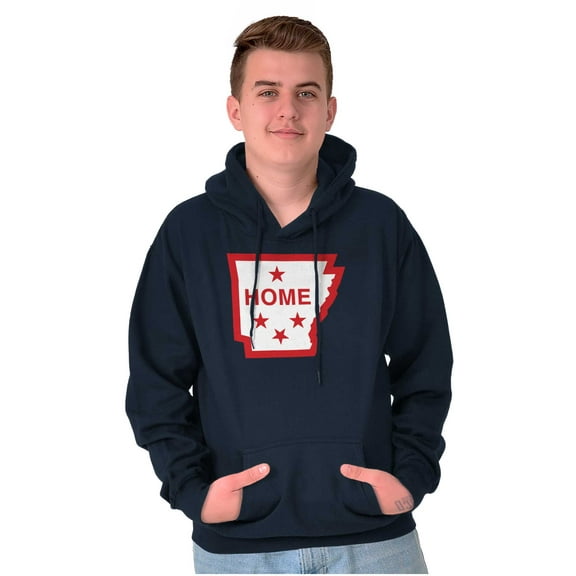 Arkansas Home State Pride Map Flag Unisex Plus Fleece Graphic Hoodie Brisco Brands 2X