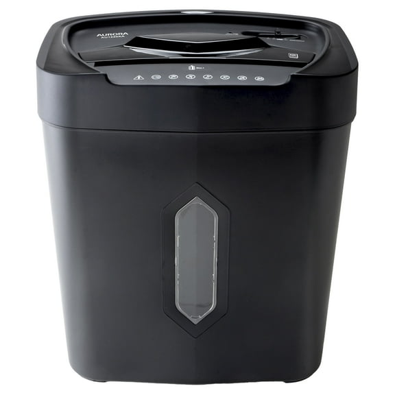 Aurora 12-Sheet Crosscut Paper and Credit Card Shredder with 5.2-Gallon Wastebasket
