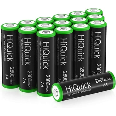 HiQuick AA Rechargeable Batteries 2800mAh - High Capacity Performance 16 Pcs Rechargeable AA Battery