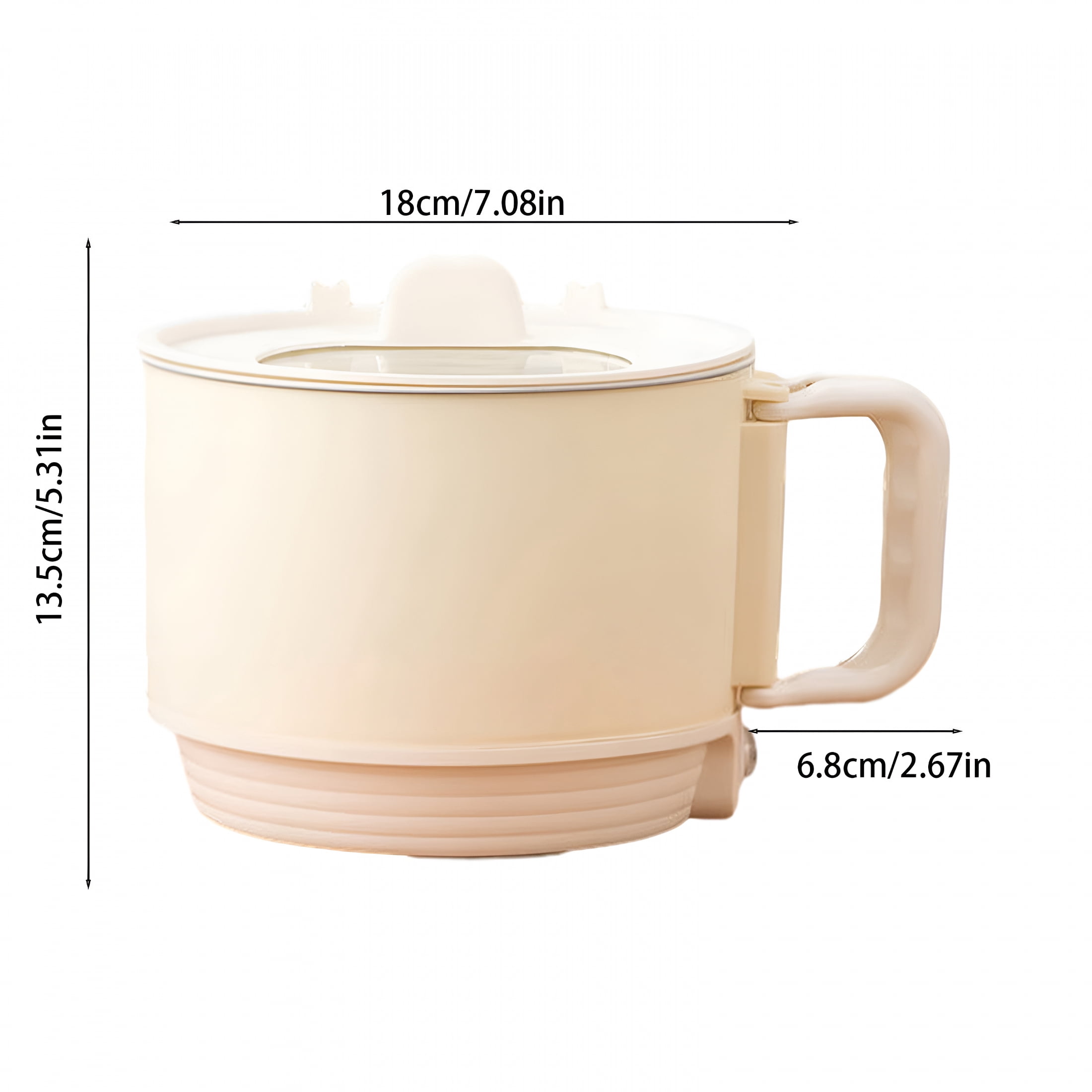 HIBIBUD 2026 New Versatile Mini Rice Cooker and Electric Pot for Noodles Soup Steaming,Portable and Convenient for Quick Meals for Dorm,Office,Apartment,Kitchen,Travel