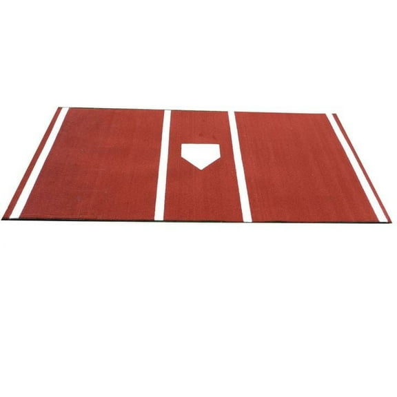 Cimarron Deluxe 6x12 Home Plate Mat w Throw Down Home Plate - Clay