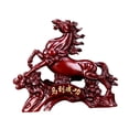 thumbnail image 3 of Colección de estatuas de caballos, artesanías de resina, decoración Feng Shui, adorno de mesa para rojo, 3 of 9