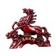 thumbnail image 3 of Estatua de caballo escultura animal colección de resina estatuilla decorativa adorno de escritorio para oficina escritorio chimenea decoración del rojo, 3 of 8