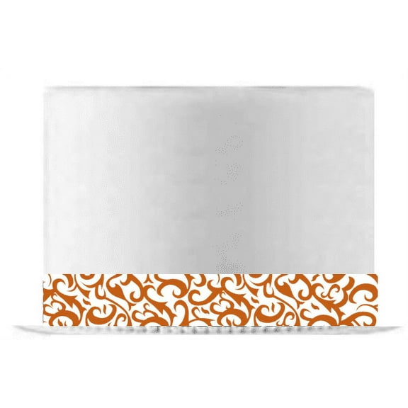 Brown and White Wild Floral Edible Cake Decoration Ribbon -6 Slim Strips