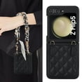thumbnail image 6 of Allytechgroup Stylish Phone Case for Samsung Galaxy Z Flip 6, Hand Wrist with Silk Anti-Scrath Shockproof Bumper Slim Back Cover Case for Girls Women, Black, 6 of 8
