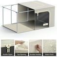 thumbnail image 5 of Sorbus Oxford Fabric Storage Bins: Stackable, Foldable Organizer Bags, with Clear Window (Set of 6), Beige, 5 of 6