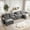 Grey, variant on AISWORD U Shaped Cloud Couch Sectional, Oversized Modular Sofa with USB Charging, Hidden Storage, Cup Holders & Double Chaise for Living Room, Black