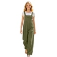 thumbnail image 3 of Liyamei Girls Mid Waist Solid Color Denim Overalls for Daily Casual Wear Size 4-15 Years, 3 of 6