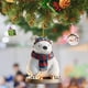 thumbnail image 1 of Colgante navideño 2025 Oso polar Colgante plano acrílico Adorno para árbol de Navidad Mini adorno navideño, 1 of 2