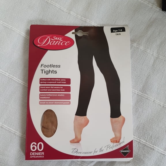 Girls Footless Tan Tights Age 7-9