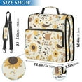 thumbnail image 2 of FORMRS Zipper Binder with Shoulder Strap 1.5-inch Ring 500 Sheet Capacity File Bag, Beige Birds Floral, 2 of 5