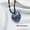 Blue Dot Stone, variant on 30mm Natural Crystal Love Heart Pendant Reiki Healing Gemstone Necklace Jewelry-Opalite