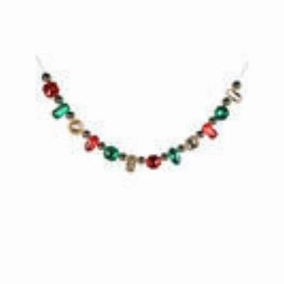 Vickerman MT233497 6 ft. Jewel Garland, Red, Green & Champagne