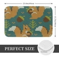 thumbnail image 2 of Rateoe Knitted Woodland Squirrel Pattern Flannel Door Mat Indoor Outdoor Entrance, Waterproof All-Weather Doormat,Fade Resistant, Low Profile Entryway Mat 16x24in, 2 of 7