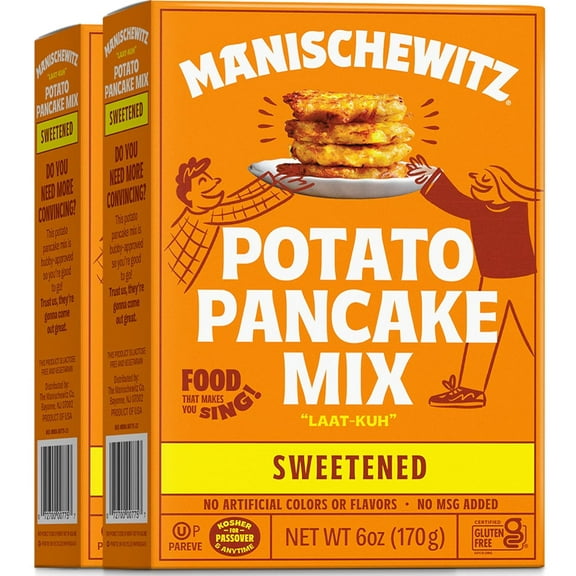 Pack of 6, Manischewitz Sweetened Potato Pancake Mix, 6 oz