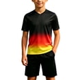 thumbnail image 3 of Soccer Jersey Set Summer Vacation Outfits For Boys 2026 With Mesh Shorts Kids Short Sleeve Football T-Shirt Tops Breathable Athletic Training Sports Uniforms 2-13Y Birthday Graduation Gifts, 3 of 5