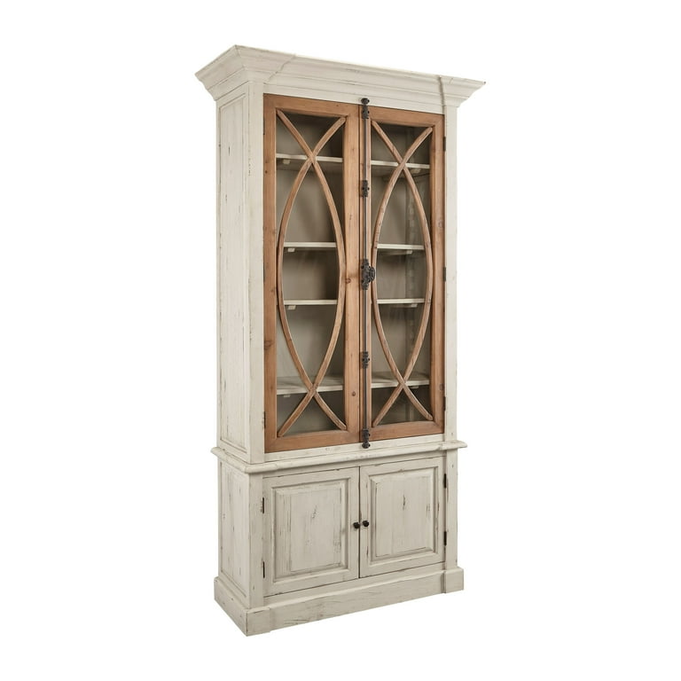 Rustic cabinet 2024 with glass doors
