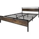 thumbnail image 2 of Base Cama Queen Country Tipo Madera Moderna Metal Acero, 2 of 8