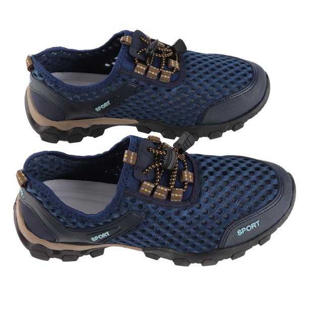 Zapatillas deportivas para hombre, estructura de malla grande, ligeras, transpirables, con suela de goma para correr, talla UE 40