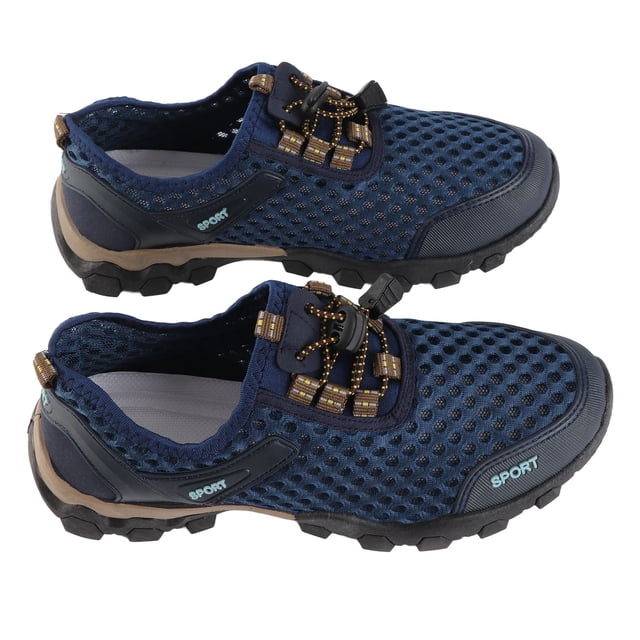 Zapatillas deportivas para hombre, estructura de malla grande, ligeras, transpirables, con suela de goma para correr, talla UE 40