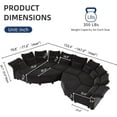 thumbnail image 3 of LLappuil Modular Sectional Sofa, 8 Seat Modular Sectional Sofa with Storage, 4 Corner Large Seat, Adjustable Armrest, 25.6" Deep Seat Chenille Corner Sofa Couch Black, 3 of 10